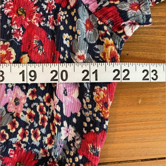 Knox Rose Multi-Colored Floral High-Low Maxi Dress Button Front Ruffe Size 2X - Picture 11 of 16